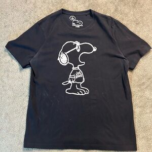 Kaws X Peanuts X Uniqlo Snoopy T Shirt Mens Medium Black Joe Cool Cotton Tee